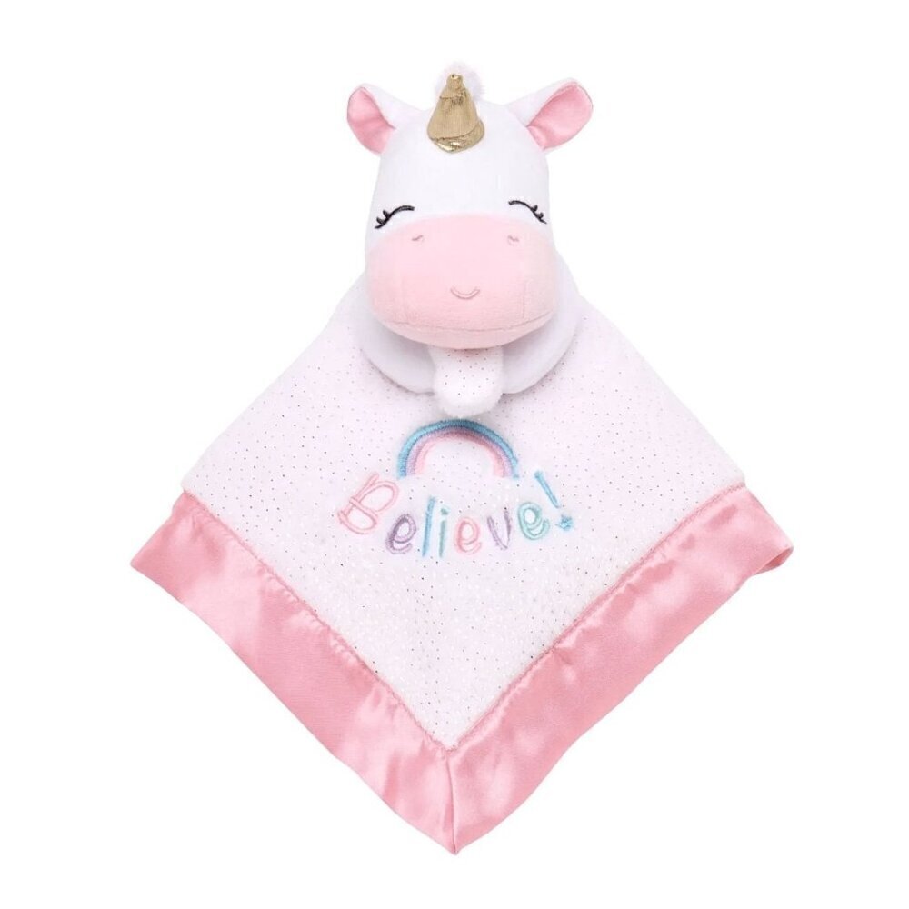 Magic Years 13" Unicorn Snuggle Buddies Believe Rattle Crib Toy